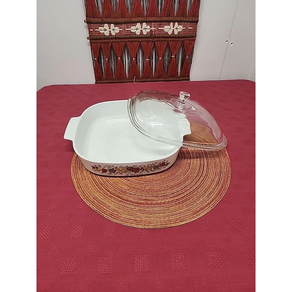 Vintage CorningWare Spice Of Life La Romarin 2.5 Quart Casserole W Lid A-10-B